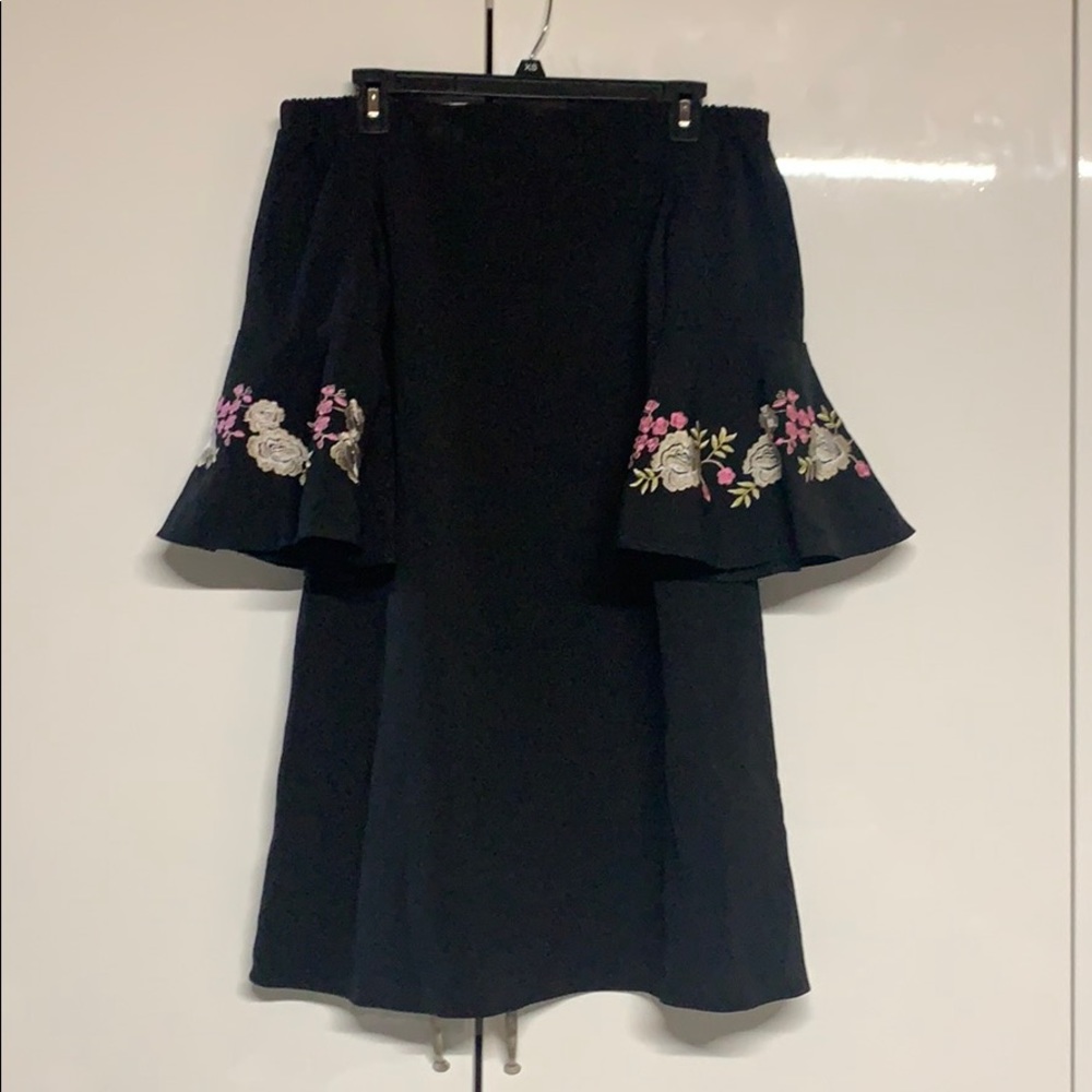 Off The Shoulder Black Dress